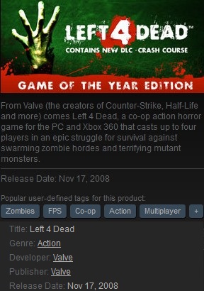 Left 4 Dead Steam - Click Image to Close